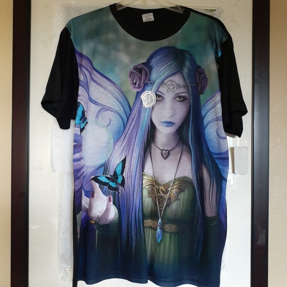 MYSTIC Woman Graphic TShirt Hand Printed Celtic - Picture 6 of 8